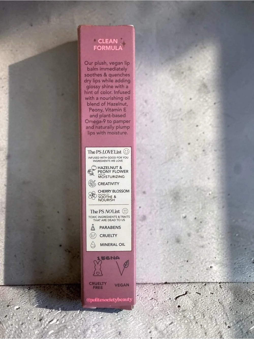 Polite Society Glossy Lip Balm - Bumbleberry NIB